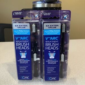 Brand New BLACK 12 Count Philips Sonicare Replacement Brush Head (Ooak V++Arc)